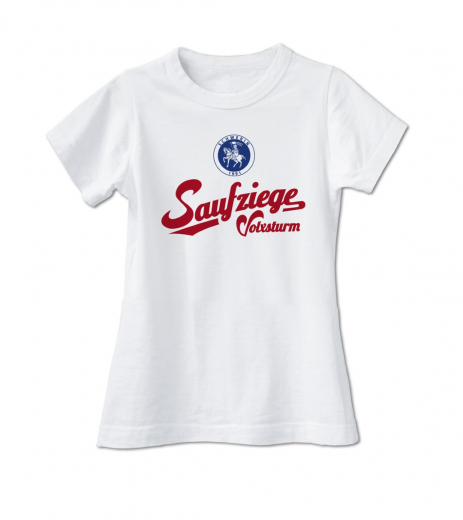 Volxsturm - Saufziege - Girlie Shirt #1 (white) limited 25 copies
