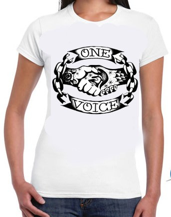 One Voice - Logo Girlie Shirt (weiß)