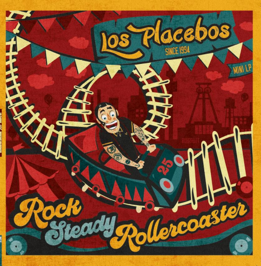 Los Placebos - Rocksteady Rollercoaster (LP) türkisgrünes Vinyl 200 copies + MP3