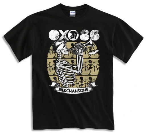 Oxo 86 - Bierchansons T-Shirt (black) beige Print