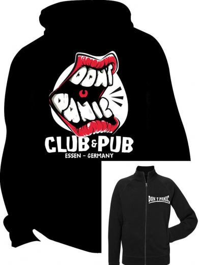 Dont Panic Club Logo - Zipper-Jacke (black) mit Front-Brustlogo