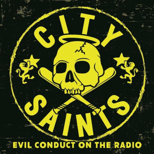 City Saints - Evil Conduct on the Radio (EP) transyellow/black marbled 7inch Vinyl 150 copies