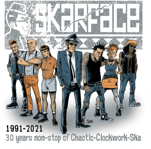 Skarface - 30 years of Chaotic Clockwork Ska (LP) r/w/b Splatter Vinyl