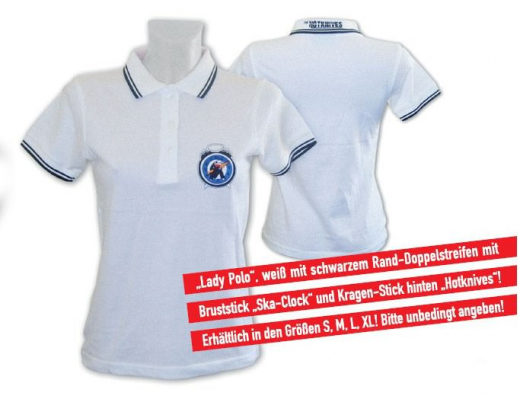 Hotknives, the - Lady-Polo (white) bestickt