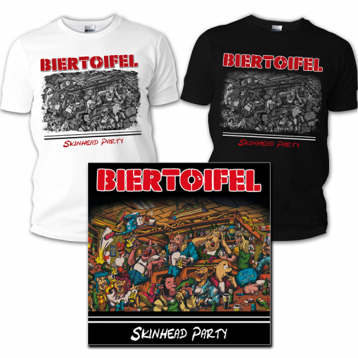 Biertoifel - Skinhead Party Bundle (LP+black Shirt) black Vinyl