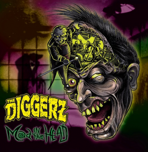 Diggerz - Mad in the Head (LP) ghoulgreen 180gr. Vinyl 100 copies