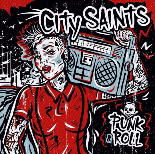 City Saints - Punk&Roll (2LP) red-white splash Vinyl Gatefolder