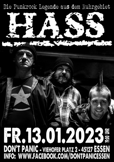 Hass - Live (Ticket) 13.01.2023 Dont Panic Essen