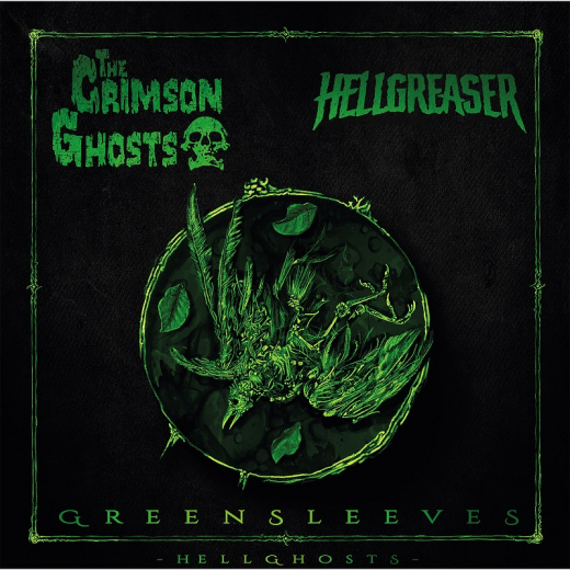 Hellgreaser / The Crimson Ghosts - Greensleeves (LP) neongreen-black Vinyl + Download