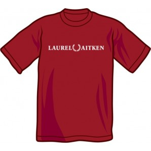 Laurel Aitken - T Shirt (burgundy)