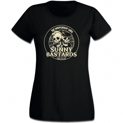 Sunny Bastards Logo Skulls Girlie Shirt (black)