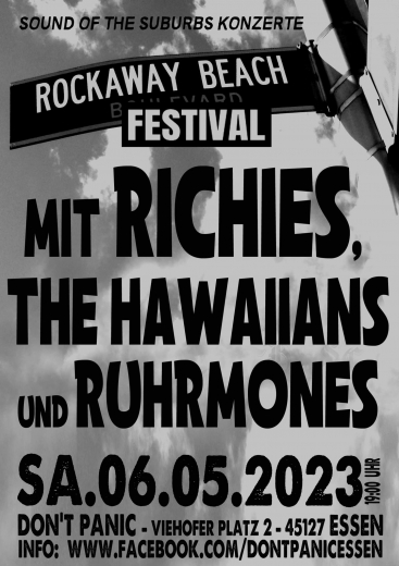 Rockaway Beach Festival (Ticket) 06.05.2023 Dont Panic Essen Richies, Hawaiians, Ruhrmones