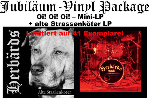 Herbärds - Jubiläums-Vinyl-Package (LP) + alte Straßenköter+ Oi!Oi!Oi! LP ltd 41 copies