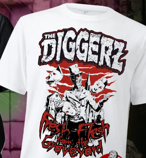 Diggerz - Fresh Flesh... Tshirt (white)