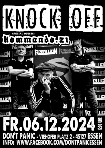 KNOCK OFF / Kommando 21 (Ticket) 06.12.24. Dont Panic Essen