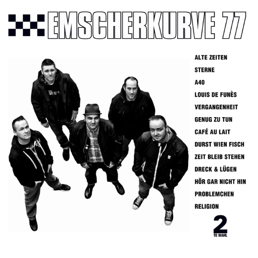 Emscherkurve 77 - Zweite Wahl (LP) 77x black with white and grey splatter (SCENE EDITION)