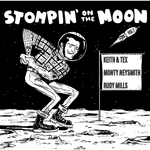Stomping on the Moon - Vol I (LP) black white dust Vinyl Monty Neysmith / Keith & Tex/ Rudy Mills