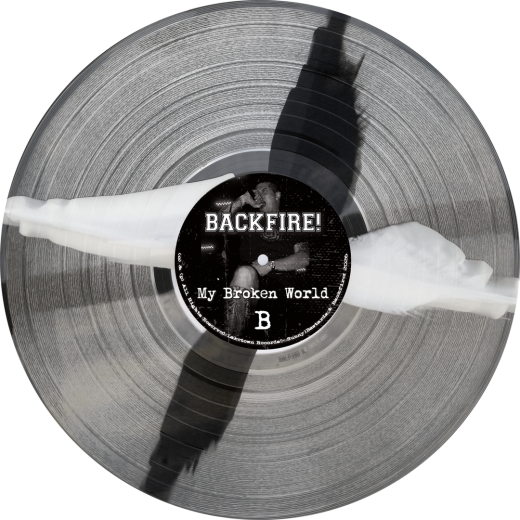 Backfire! - My broken World (LP) clear wih hite/black cross  Vinyl + A2 Poster, handnummeriert