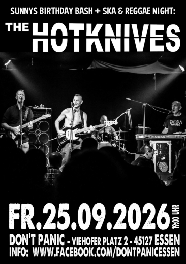 The Hotknives & guests (Ticket) 25.09.26 Dont Panic Essen