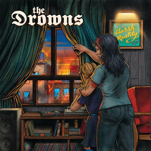 Drowns, The - Harsh Reality (LP) Die-cut Cover orange-red-rippled Vinyl