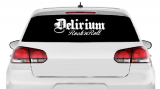 Delirium - Heckscheibenaufkleber (weiss)