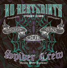 No Restraints / Spider Crew - Through our veins (EP) red 7inch Vinyl 100 copies
