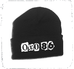 OXO 86- Beanie (black)  bestickte Wollmütze