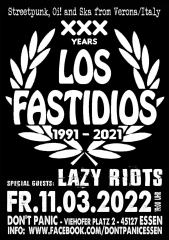 Los Fastidios - Live! (Ticket) 11.03.22 Dont Panic Essen