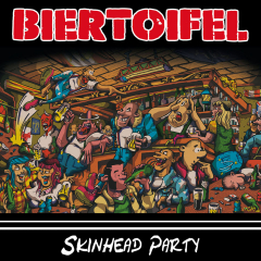 Biertoifel - Skinhead Party (LP) bluewhiteblack Vinyl 200 copies + Poster + MP3
