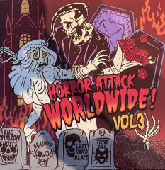 Horror Attack Worldwide Vol.3 (EP) red-yellow 7inch Vinyl 100 copies