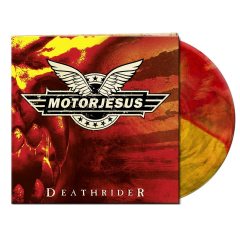 Motorjesus - Deathrider (LP) red/yellow flaming color Vinyl Gatefolder