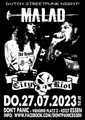 Malad + City Riot (Ticket) 27.07.23 Dont Panic Essen