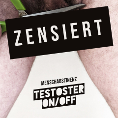 MENSCHABSTINENZ - TESTOSTER On/Off (LP) white-red marbled Vinyl