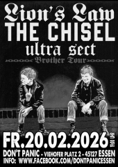 Lion´s Law / The Chisel / Ultra Sect (Ticket) 20.02.26 Dont Panic Essen