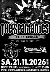 The Spartanics, Violent Instinct, Stumbling Bois! (Ticket) 21.11.26 Dont Panic Essen
