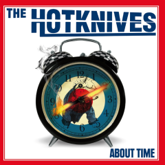 Hotknives, The - About Time (LP) creme white with blue/black swirl Vinyl