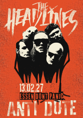 The Headlines - Antidote Tour Ticket) 13.02.27 Dont Panic Essen